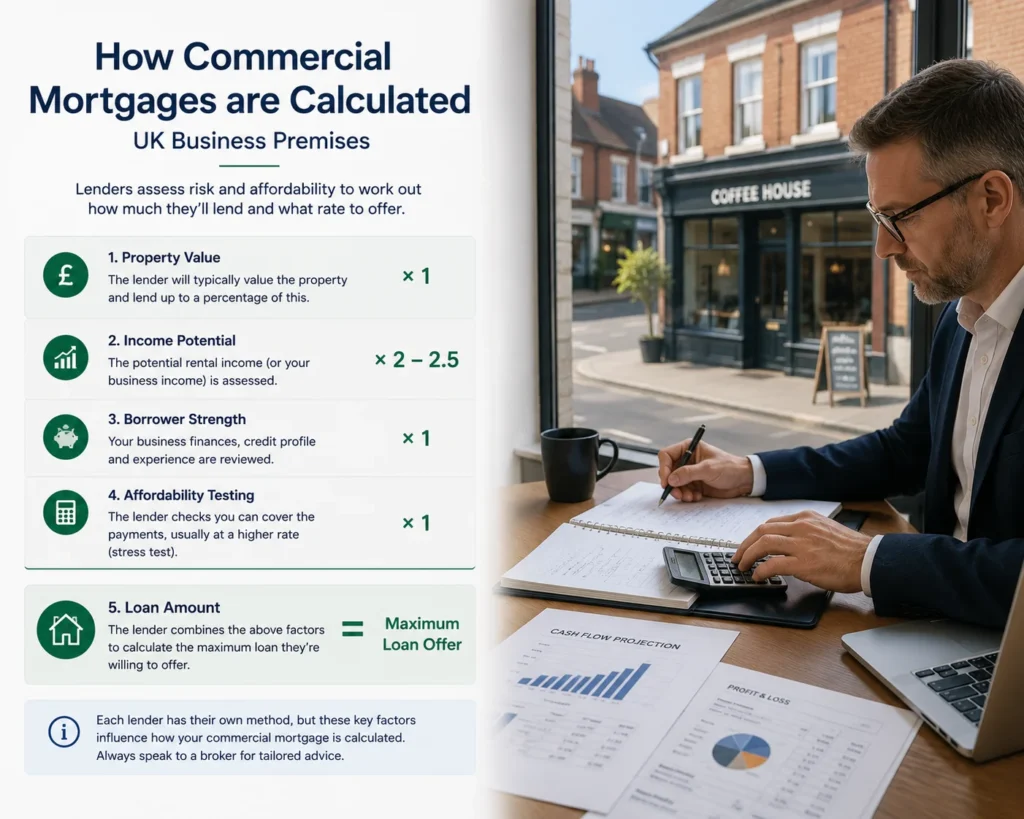 how commercial mortgages are calculated UK business premises
