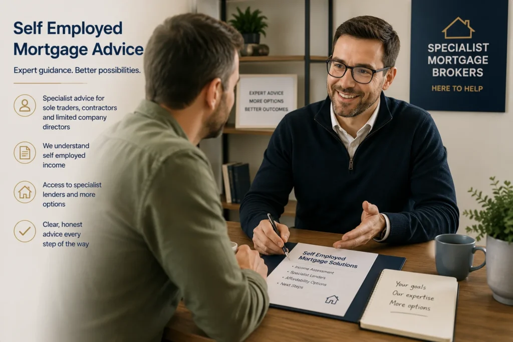 self employed mortgage broker advice UK