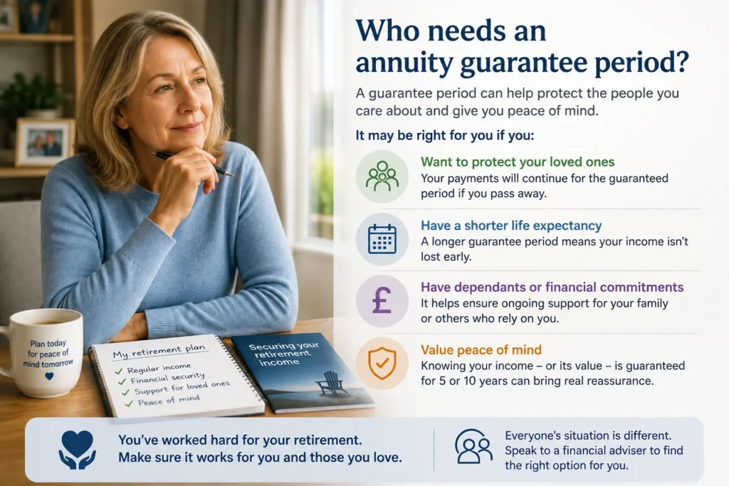annuity guarantee period who needs it