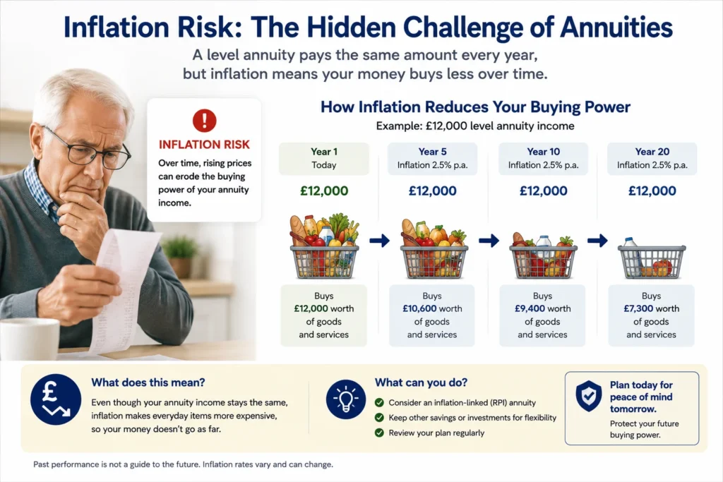 annuity inflation risk level annuity buying power