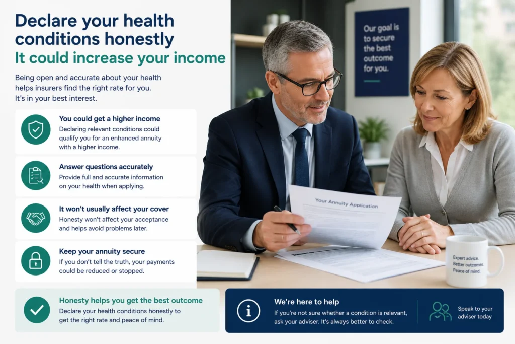 enhanced annuity declare health conditions honestly