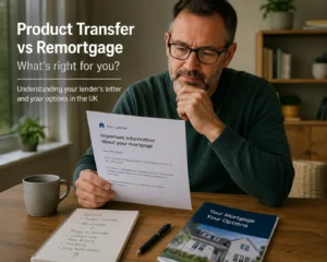 product transfer vs remortgage UK letter from lender